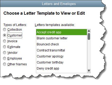 Quickbooks template