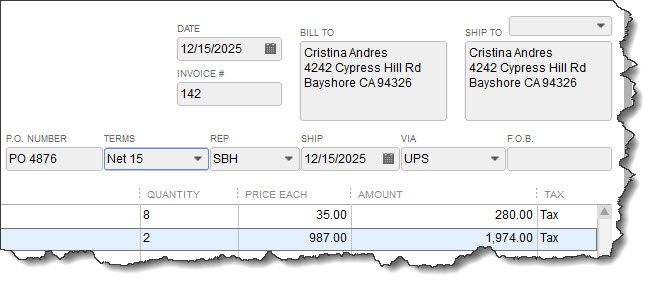 invoice forms