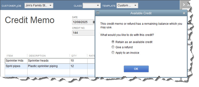 How to Create Credit Memos and Give Refunds in QuickBooks Image 1